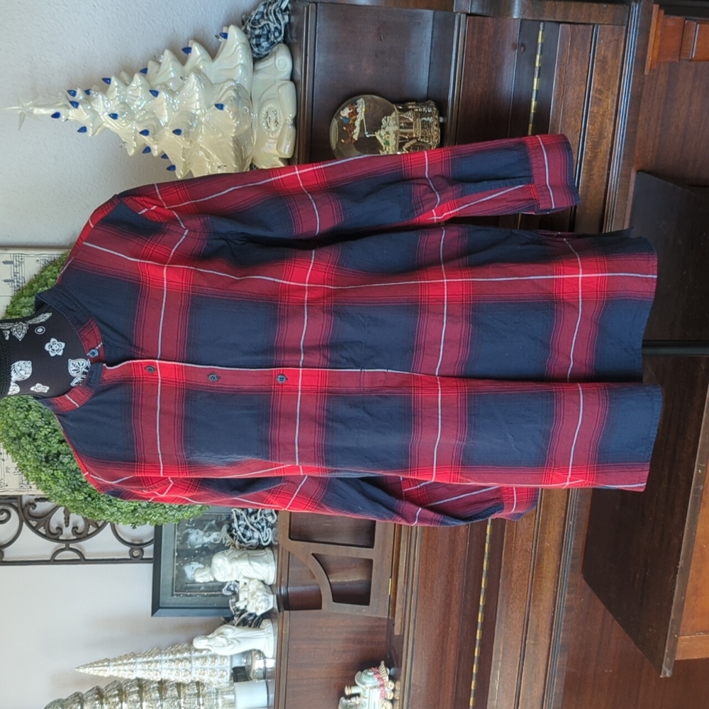 GAP Plaid Navy & Red Tunic size XS